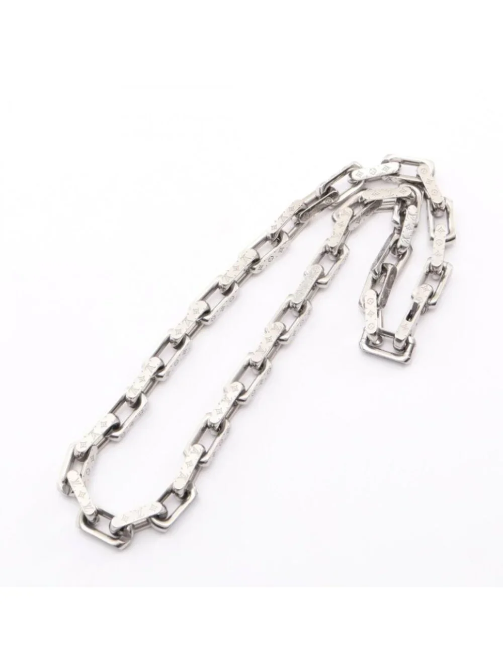 Louis Vuitton Necklace Collier Chain Monogram Stainless Steel